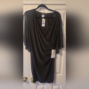 MSK Black Long Sleeve Dress with Embellishments